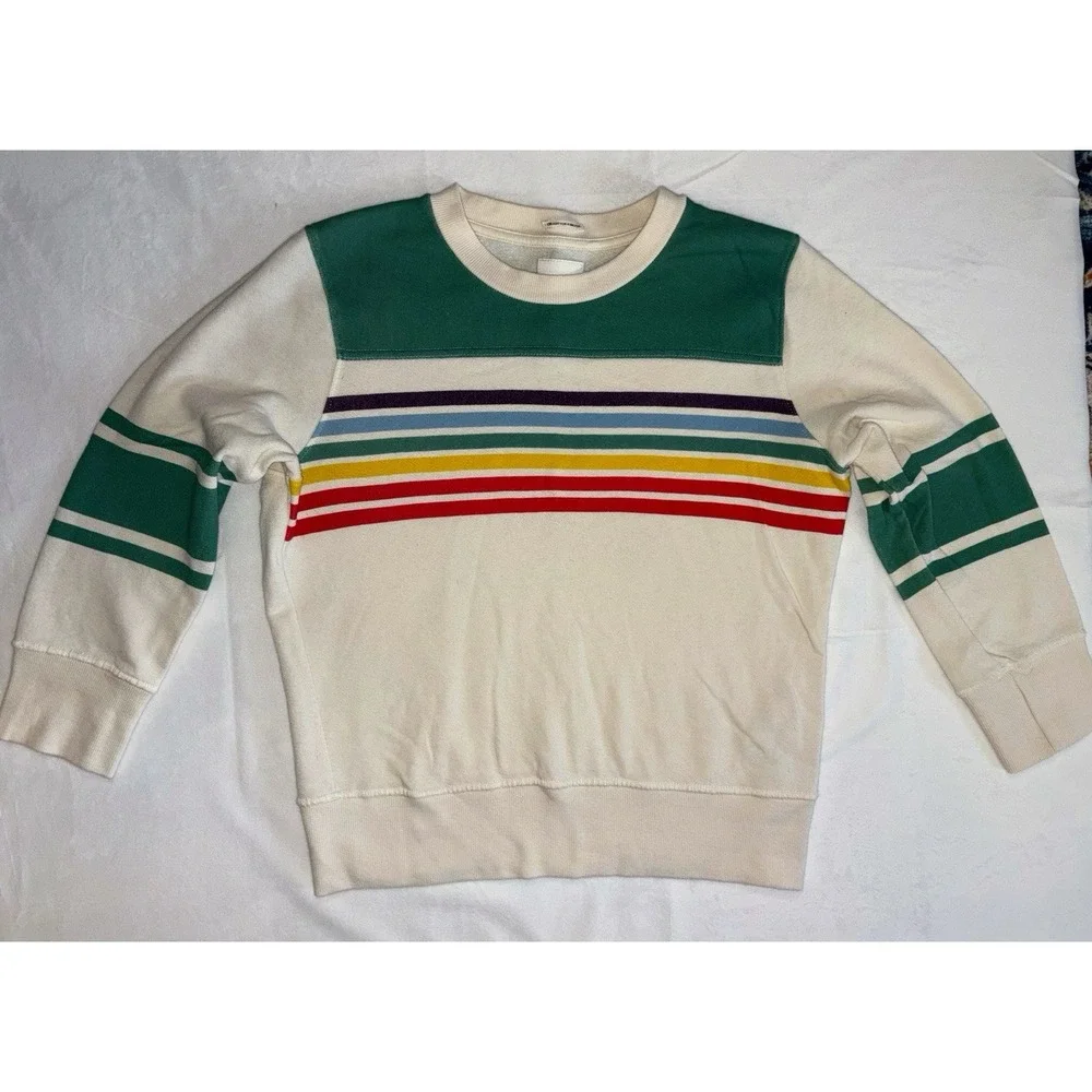 MOTHER The Half and Half Koozie Pullover Ever After Rainbow 3/4 Sleeve - Picture 1 of 7